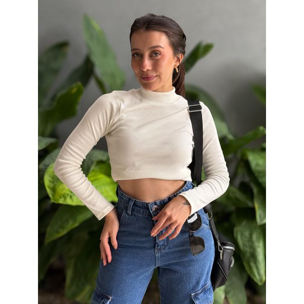 Segunda Pele em Malha Ribana OFF WHITE