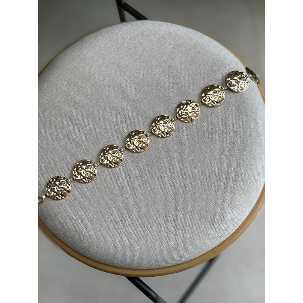 Cinto Metal Circulo Ondulado DOURADO