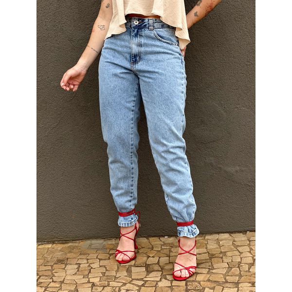 Calça Mom Jeans Nexxo 06 LAVAGEM MEDIA 