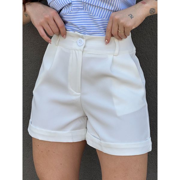 Shorts Alfaiataria Barra Italiana OFF WHITE