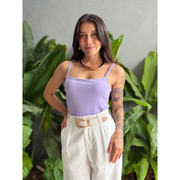 Body Poliamida Alças Finas LILÁS