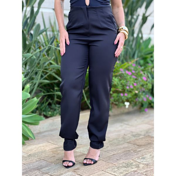 Calça Alfaiataria Zara Cós Alto PRETO