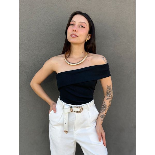Blusa Nula Manga Isis PRETO