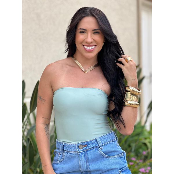 Cropped Tube Top VERDE MENTA