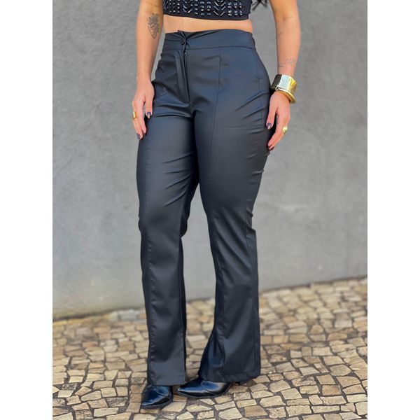 Calça Desire em Couro Fake PRETO
