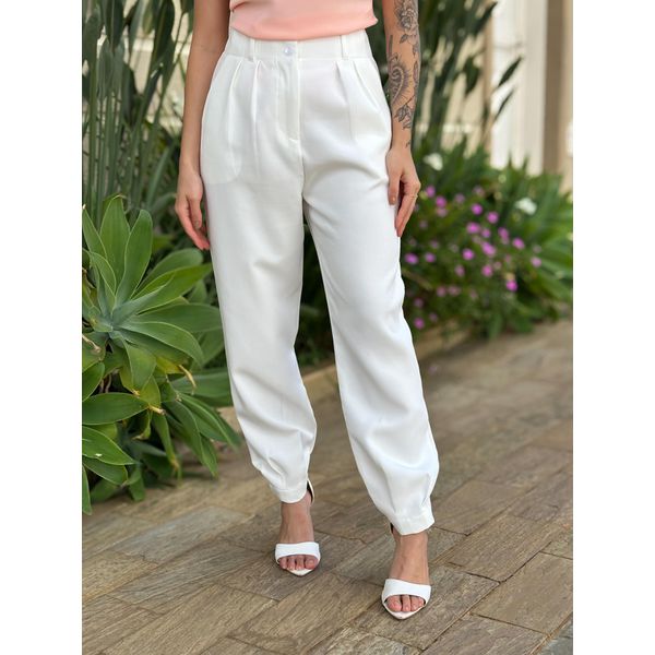 Calça Alfaiataria Noemi OFF WHITE