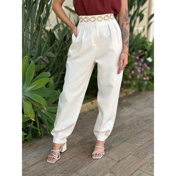 Calça Alfaiataria Noemi CREME