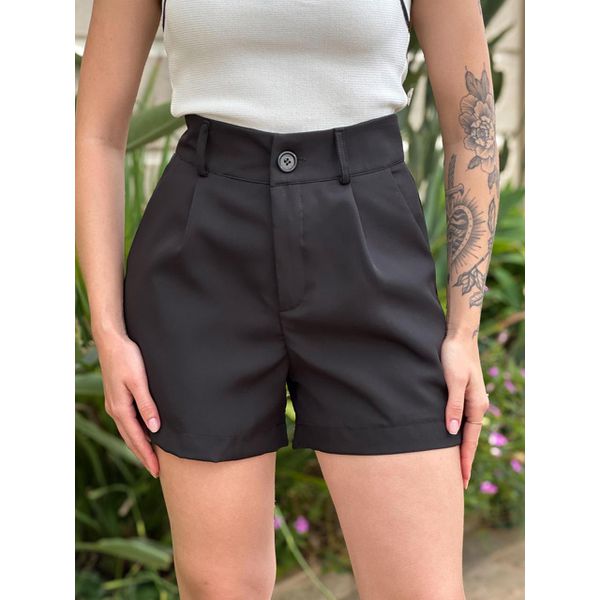 Shorts Paloma em Alfaiataria PRETO
