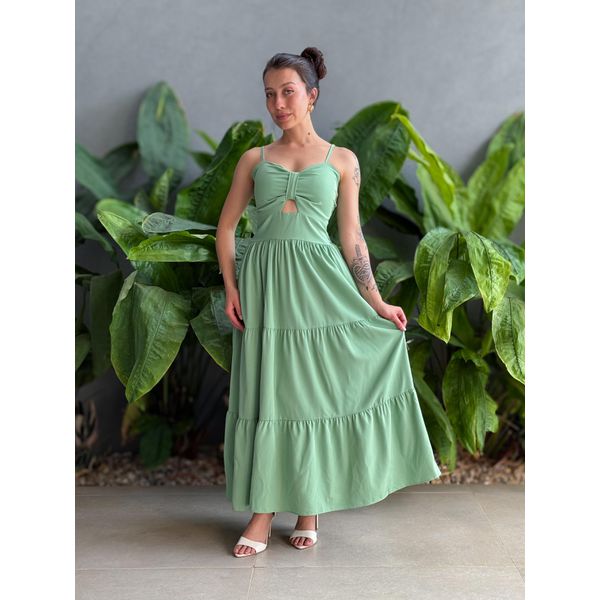 Vestido Midi Flavia VERDE CLARO