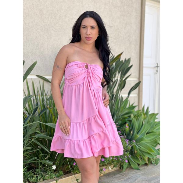 Vestido Curto Mari ROSA CLARO