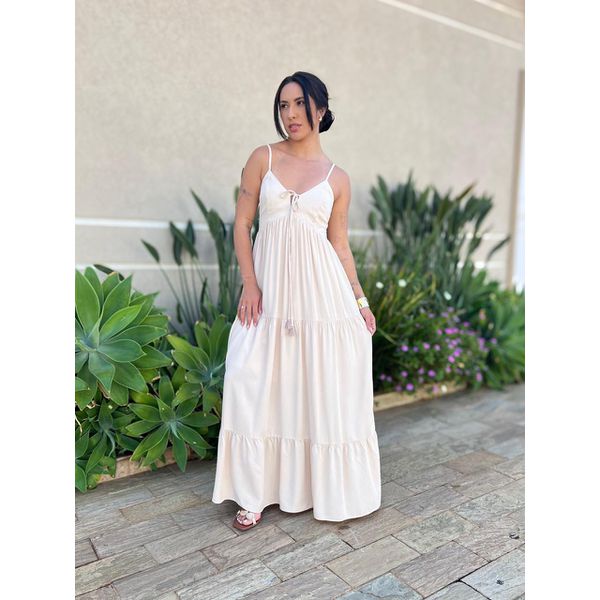 Vestido Midi Gleice BEGE