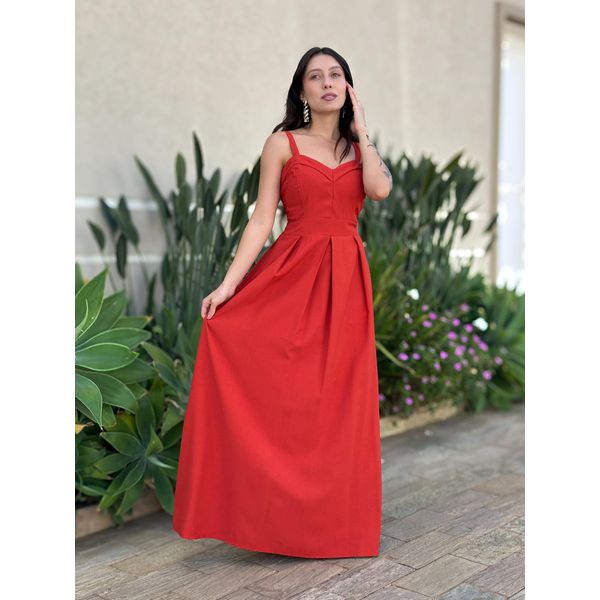 Vestido Longo Janete TERRACOTA