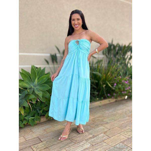 Vestido Midi Monica AZUL BEBE