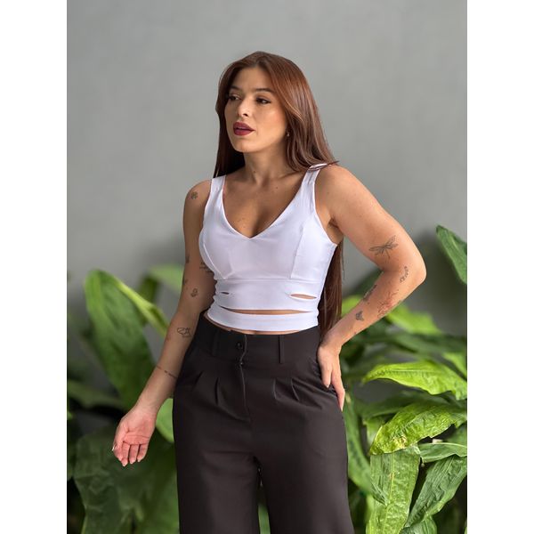 Cropped Dulce em Bengaline BRANCO
