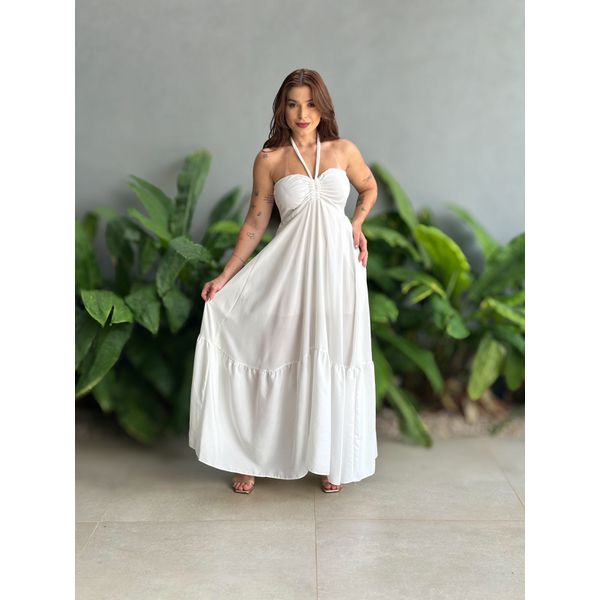 Vestido Longo Gabriele OFF WHITE