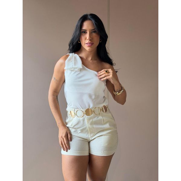 Blusa Nula Manga Pilar OFF WHITE.