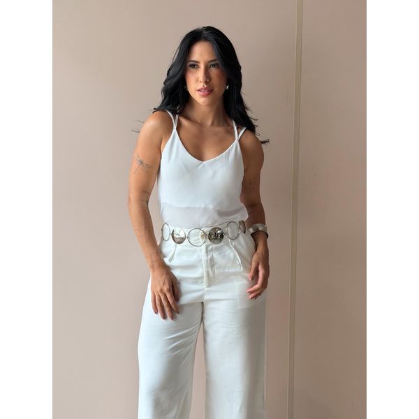 Regata Alças Finas Melina OFF WHITE.