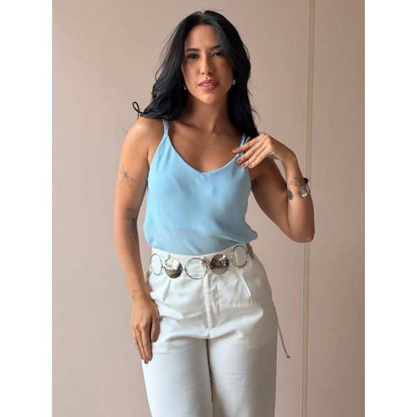 Regata Alças Finas Melina AZUL CLARO