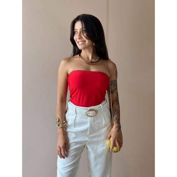 Cropped Tube Top VERMELHO