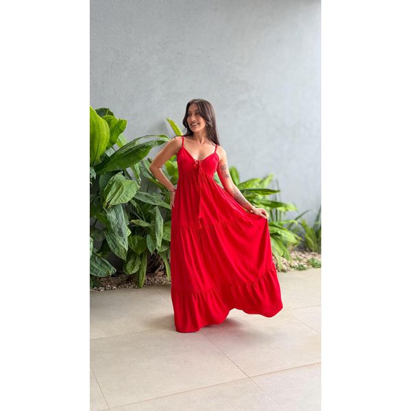 Vestido Longo Gleice VERMELHO