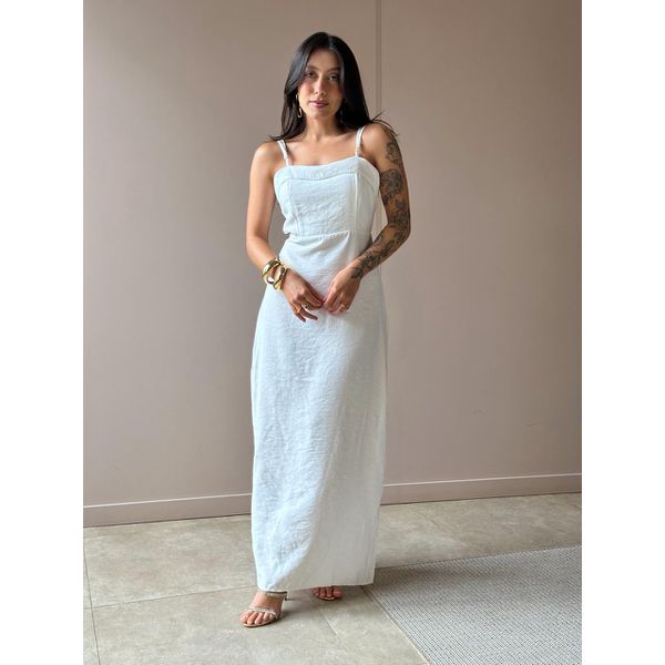 Vestido Midi Betina OFF WHITE