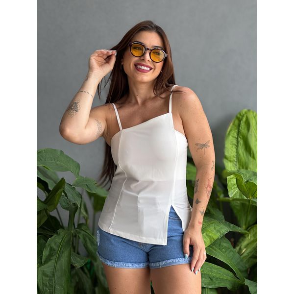 Blusa Assimetrica Juju OFF WHITE