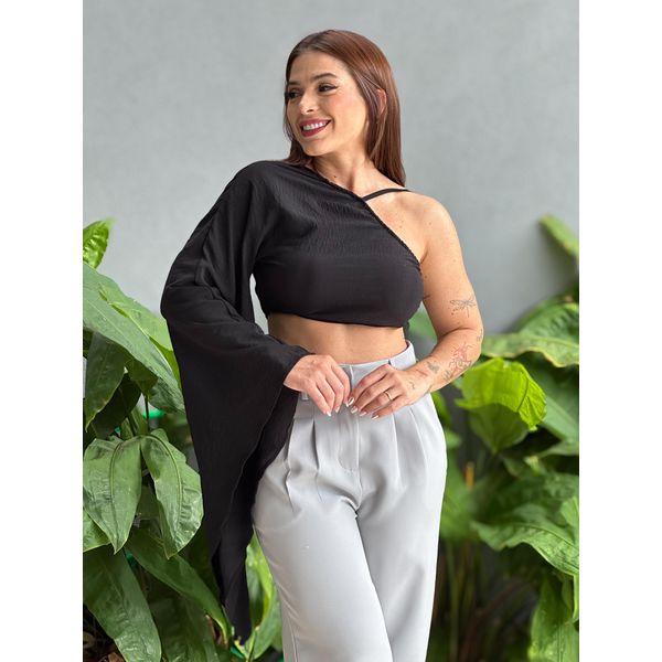 Cropped Nula Manga Lore PRETO
