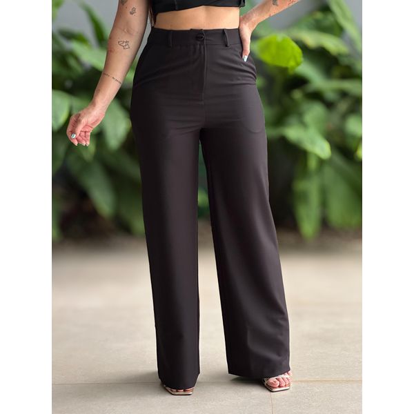 Calça Pantalona Taila em Alfaiataria PRETO