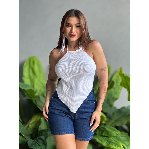 Blusa Tricot Melissa Frente Única OFF WHITE