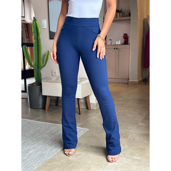 CALÇA K2B FLARE SEM BOLSO - MARZINE AZUL MARINHO