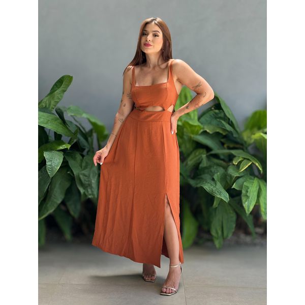 Vestido Midi Jhenifer TERRACOTA