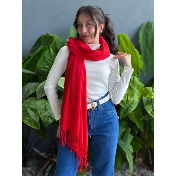 Cachecol em Lã VERMELHO