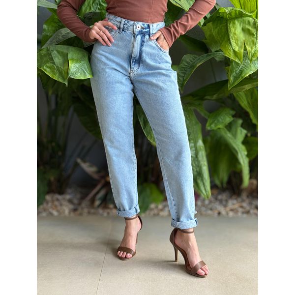 Calça Mom Jeans Nexxo 15 LAVAGEM CLARA 