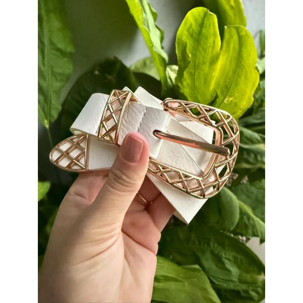 Cinto Courino Paris OFF WHITE