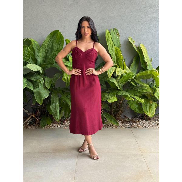 Vestido Midi Angelica VINHO