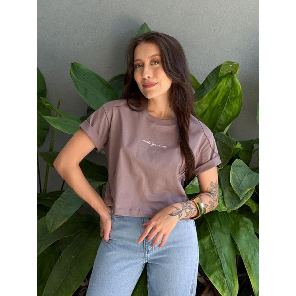 T-shirt Made for More MARROM ACINZENTADO