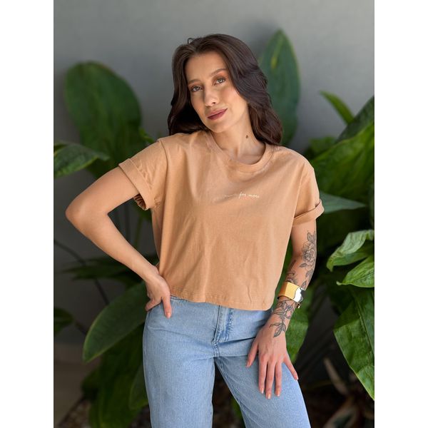 T-shirt Made for More BEGE ESCURO