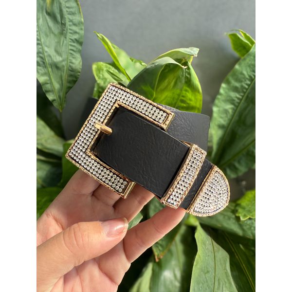 Cinto Capri Strass PRETO