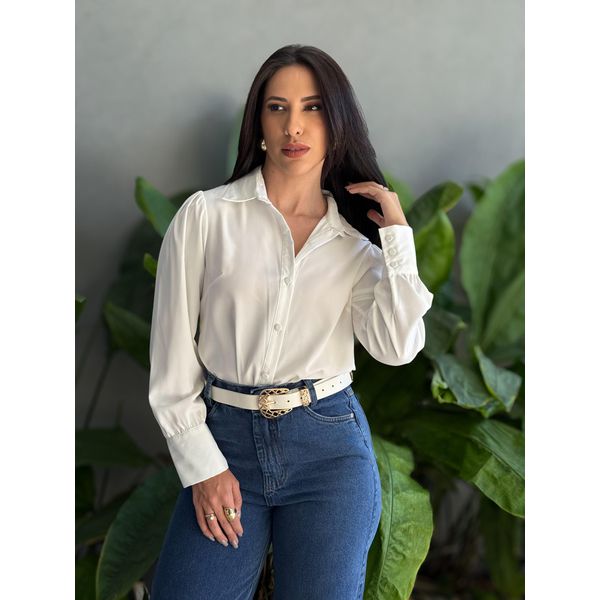Camisa Lidia Manga Longa OFF WHITE