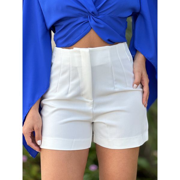 Shorts Alfaiataria Zara OFF WHITE