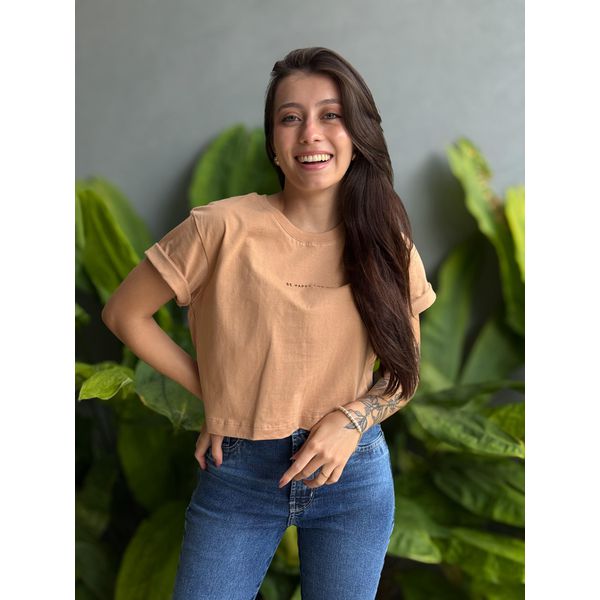 T-shirt Be Happy For You BEGE