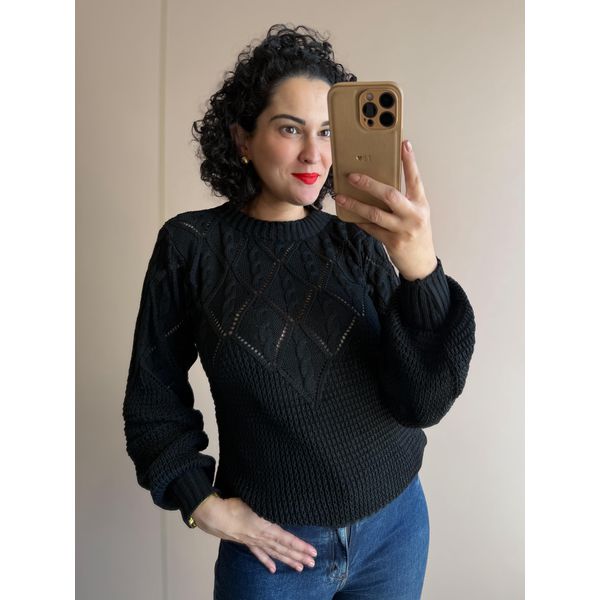 Blusa em Tricot Monique PRETO