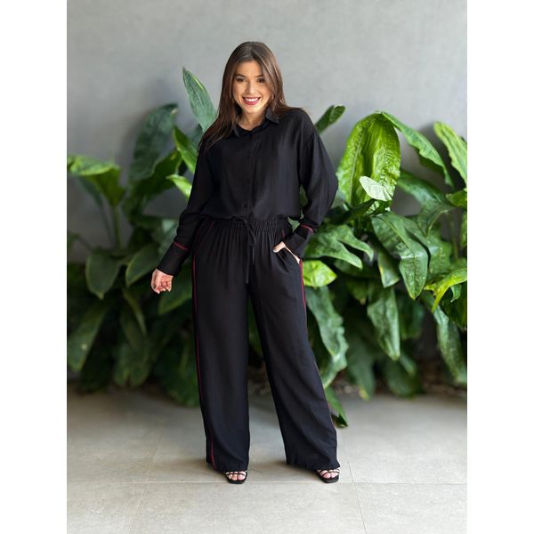 Conjunto Cecilia Camisa e Calça PRETO