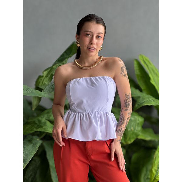 Blusa sem Alças Natalia BRANCO