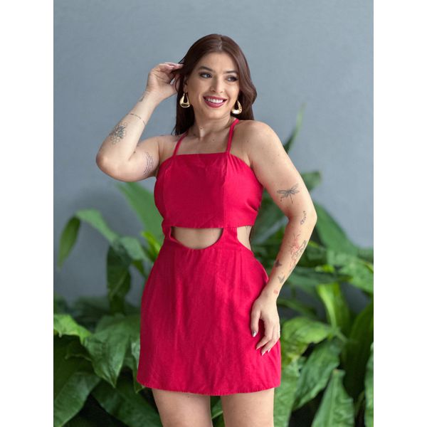 Macaquinho Deise em Liocel VERMELHO