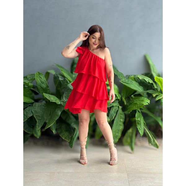 Vestido Adriene Nula Manga VERMELHO