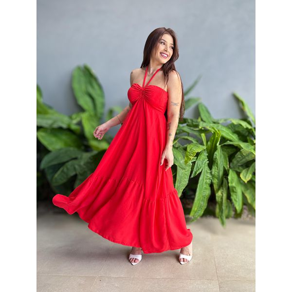 Vestido Longo Gabriele VERMELHO