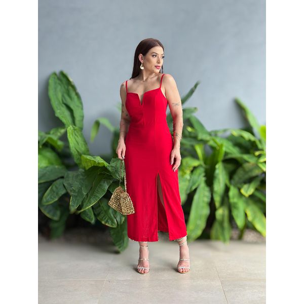 Vestido Midi Suzi VERMELHO