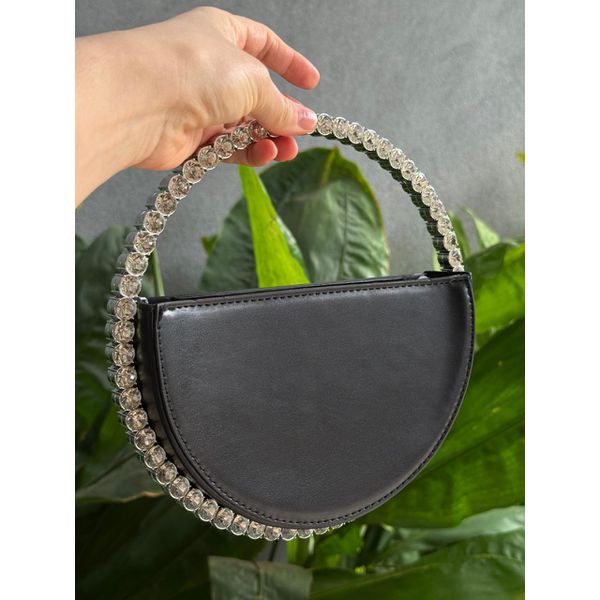 Bolsa com Detalhes em Pedraria PRETO