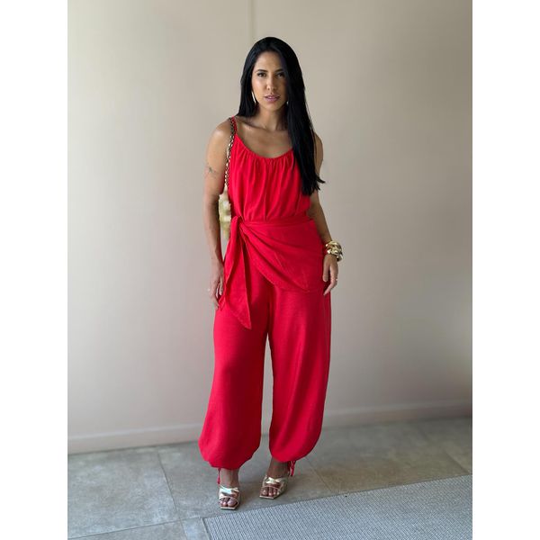 Macacão Longo Ema VERMELHO